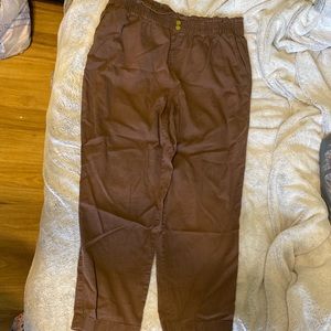 Brown cotton pants from LOFT. Size xl